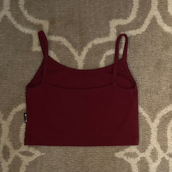 Rebel Rogue Elegant Burgundy Crop Top, size S - Picture 4 of 4